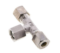 Accesorio de compresión en T de acero inoxidable 8L con rótula 315 bar FKM ajustable ISO 8434-1