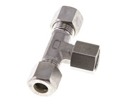 Accesorio de compresión en T de acero inoxidable 10L con rótula 315 bar FKM ajustable ISO 8434-1