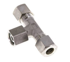 Accesorio de compresión en T de acero inoxidable 10L con rótula 315 bar FKM ajustable ISO 8434-1