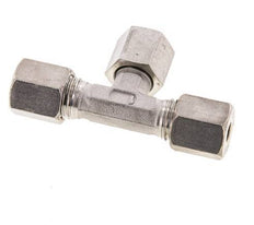 Accesorio de compresión en T de acero inoxidable 6S con rótula 500 bar FKM ajustable ISO 8434-1