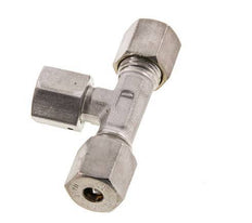 Accesorio de compresión en T de acero inoxidable 6S con rótula 500 bar FKM ajustable ISO 8434-1