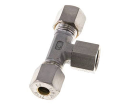 Accesorio de compresión en T de acero inoxidable 8S con rótula 500 bar FKM ajustable ISO 8434-1