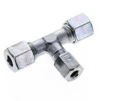 6L & 8L Zink plated Steel T-Shape Tee Cutting Fitting 315 bar ISO 8434-1