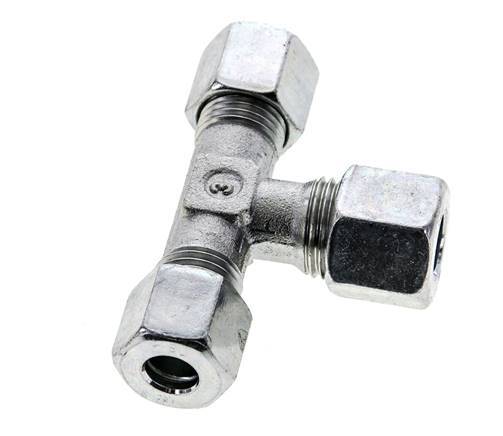 8L & 10L Zink plated Steel T-Shape Tee Cutting Fitting 315 bar ISO 8434-1