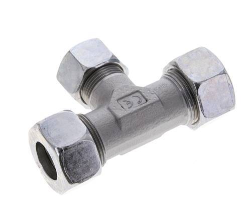 15L & 18L Zink plated Steel T-Shape Tee Cutting Fitting 315 bar ISO 8434-1