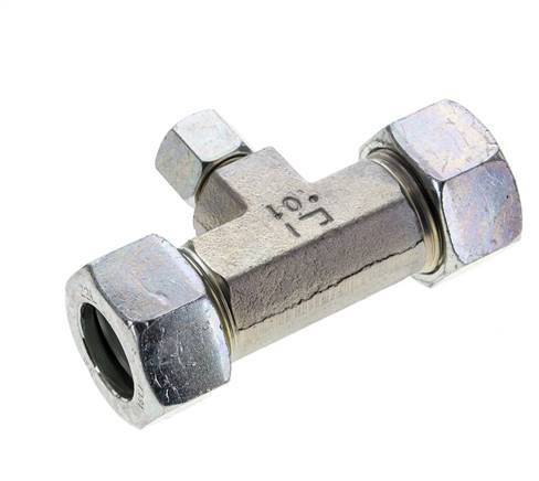10L & 22L Zink plated Steel T-Shape Tee Cutting Fitting 160 bar ISO 8434-1
