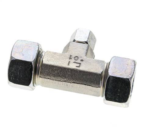 10L & 22L Zink plated Steel T-Shape Tee Cutting Fitting 160 bar ISO 8434-1