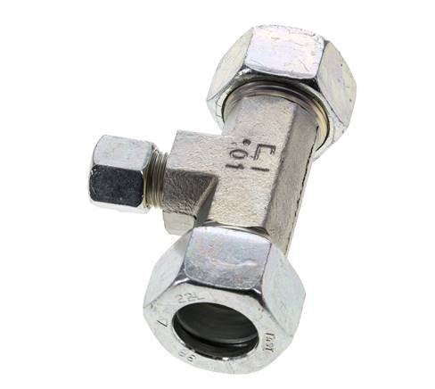 10L & 22L Zink plated Steel T-Shape Tee Cutting Fitting 160 bar ISO 8434-1