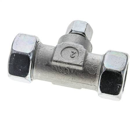 12L & 28L Zink plated Steel T-Shape Tee Cutting Fitting 160 bar ISO 8434-1