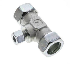 12L & 28L Zink plated Steel T-Shape Tee Cutting Fitting 160 bar ISO 8434-1