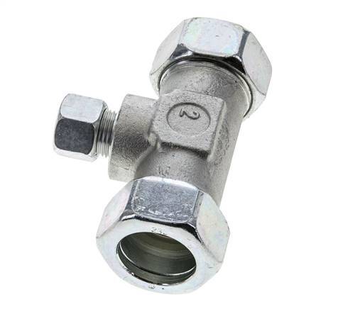 12L & 28L Zink plated Steel T-Shape Tee Cutting Fitting 160 bar ISO 8434-1