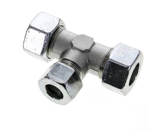 20S & 25S Zink plated Steel T-Shape Tee Cutting Fitting 400 bar ISO 8434-1