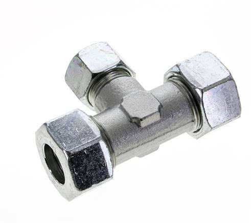 20S & 25S Zink plated Steel T-Shape Tee Cutting Fitting 400 bar ISO 8434-1