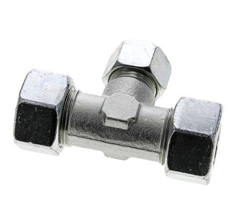 20S & 25S Zink plated Steel T-Shape Tee Cutting Fitting 400 bar ISO 8434-1