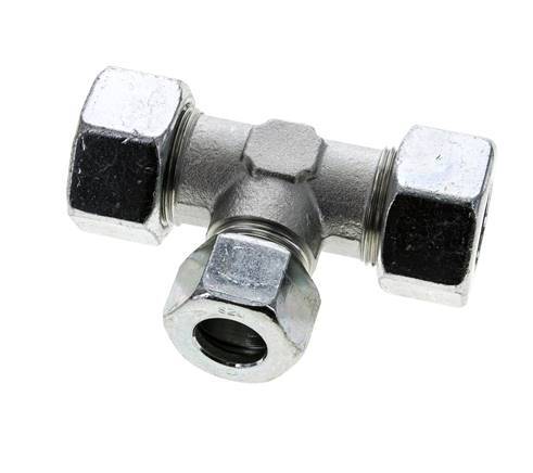 20S & 25S Zink plated Steel T-Shape Tee Cutting Fitting 400 bar ISO 8434-1