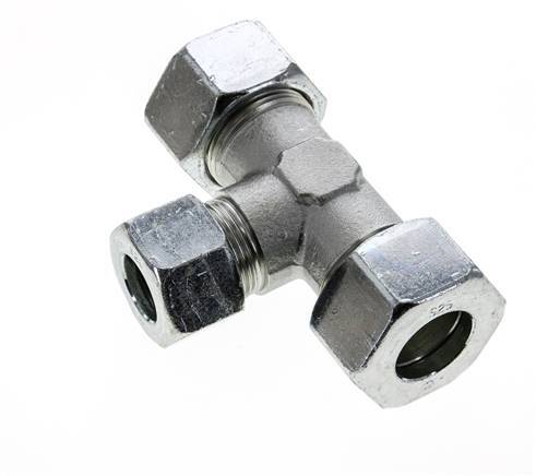 20S & 25S Zink plated Steel T-Shape Tee Cutting Fitting 400 bar ISO 8434-1