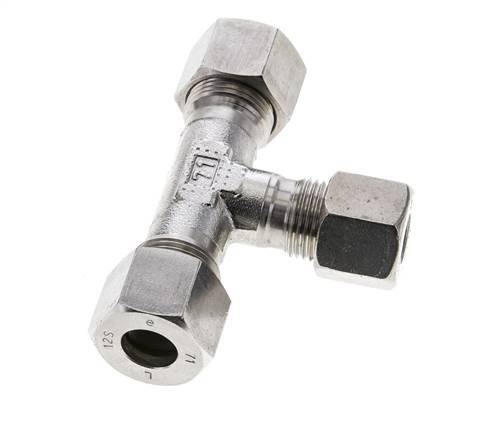 10S & 12S Stainless Steel T-Shape Tee Cutting Fitting 630 bar ISO 8434-1