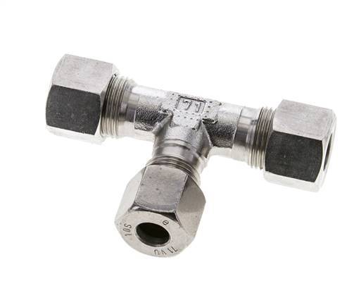 10S & 12S Stainless Steel T-Shape Tee Cutting Fitting 630 bar ISO 8434-1