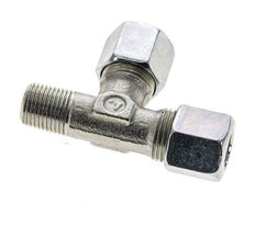 8LL & R1/8'' Zink Plated Steel Right Angle Tee Cutting Fitting with Male Threads 100 bar ISO 8434-1