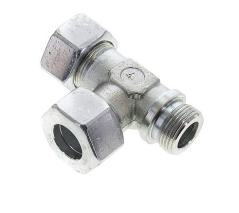 25S & G1'' Zink Plated Steel Right Angle Tee Cutting Fitting with Male Threads 400 bar ISO 8434-1