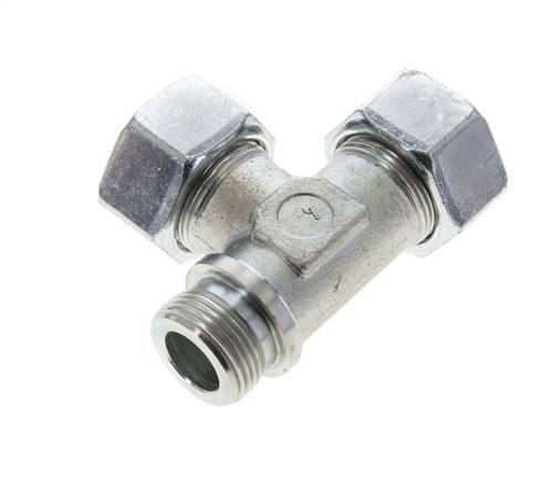 25S & G1'' Zink Plated Steel Right Angle Tee Cutting Fitting with Male Threads 400 bar ISO 8434-1