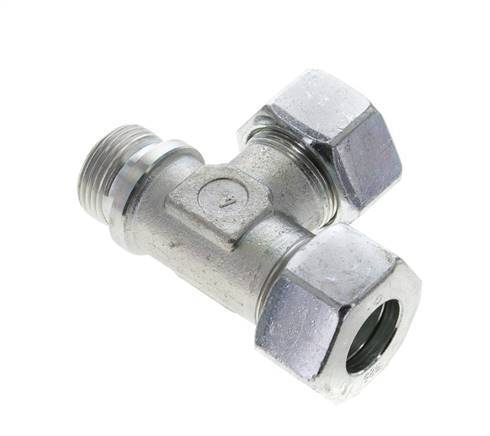 25S & G1'' Zink Plated Steel Right Angle Tee Cutting Fitting with Male Threads 400 bar ISO 8434-1
