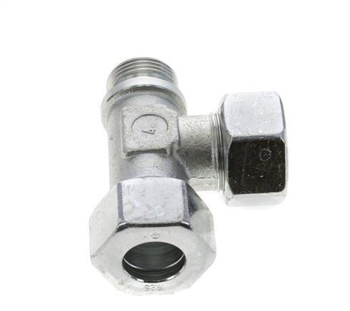 25S & G1'' Zink Plated Steel Right Angle Tee Cutting Fitting with Male Threads 400 bar ISO 8434-1