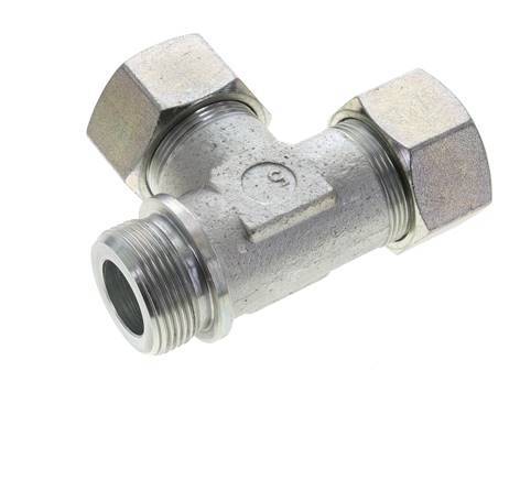 30S & G1-1/4'' Zink Plated Steel Right Angle Tee Cutting Fitting with Male Threads 400 bar ISO 8434-1