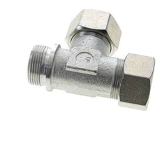 30S & G1-1/4'' Zink Plated Steel Right Angle Tee Cutting Fitting with Male Threads 400 bar ISO 8434-1