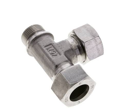 22L & G3/4'' Stainless Steel Right Angle Tee Cutting Fitting with Male Threads 160 bar ISO 8434-1
