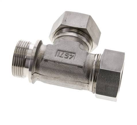 35L & G1-1/4'' Stainless Steel Right Angle Tee Cutting Fitting with Male Threads 160 bar ISO 8434-1