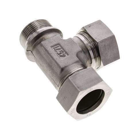 35L & G1-1/4'' Stainless Steel Right Angle Tee Cutting Fitting with Male Threads 160 bar ISO 8434-1