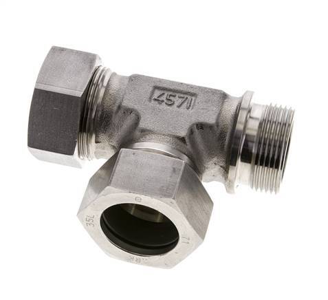 35L & G1-1/4'' Stainless Steel Right Angle Tee Cutting Fitting with Male Threads 160 bar ISO 8434-1