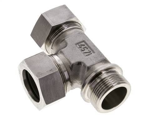 35L & G1-1/4'' Stainless Steel Right Angle Tee Cutting Fitting with Male Threads 160 bar ISO 8434-1