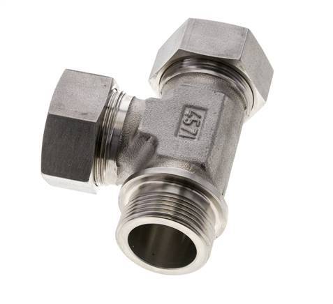 35L & G1-1/4'' Stainless Steel Right Angle Tee Cutting Fitting with Male Threads 160 bar ISO 8434-1