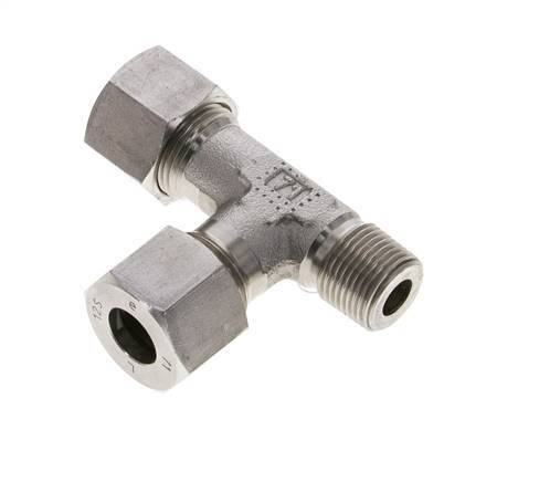 12S & R3/8'' Stainless Steel Right Angle Tee Cutting Fitting with Male Threads 630 bar ISO 8434-1