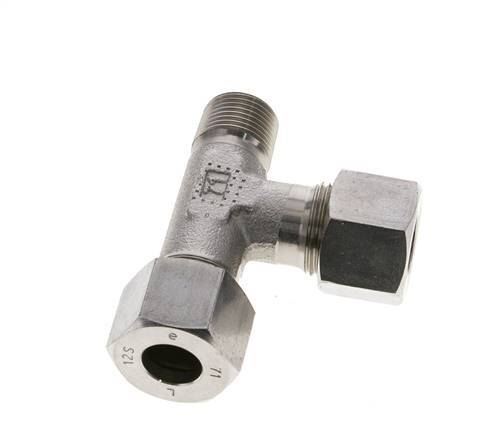 12S & R3/8'' Stainless Steel Right Angle Tee Cutting Fitting with Male Threads 630 bar ISO 8434-1