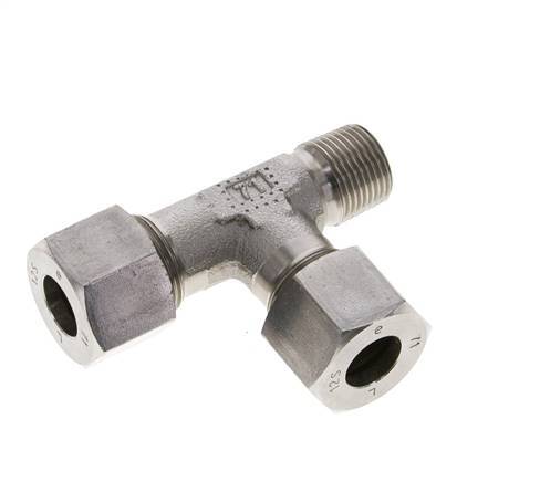 12S & R3/8'' Stainless Steel Right Angle Tee Cutting Fitting with Male Threads 630 bar ISO 8434-1