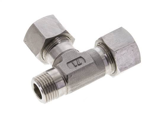 16S & R1/2'' Stainless Steel Right Angle Tee Cutting Fitting with Male Threads 400 bar ISO 8434-1