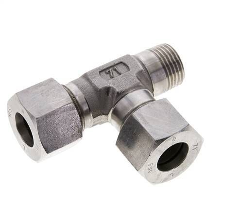 16S & R1/2'' Stainless Steel Right Angle Tee Cutting Fitting with Male Threads 400 bar ISO 8434-1