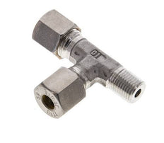 8S & R1/4'' Stainless Steel Right Angle Tee Compression Fitting with Male Threads 500 bar ISO 8434-1