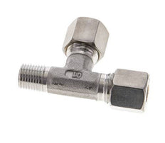 8S & R1/4'' Stainless Steel Right Angle Tee Compression Fitting with Male Threads 500 bar ISO 8434-1