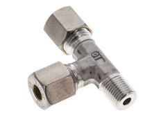 8S & R1/4'' Stainless Steel Right Angle Tee Compression Fitting with Male Threads 500 bar ISO 8434-1