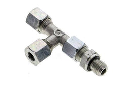 8L & M12x1.5 Zink Plated Steel Right Angle Tee Cutting Fitting with Male Threads 315 bar Adjustable ISO 8434-1