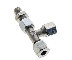 8L & M12x1.5 Zink Plated Steel Right Angle Tee Cutting Fitting with Male Threads 315 bar Adjustable ISO 8434-1