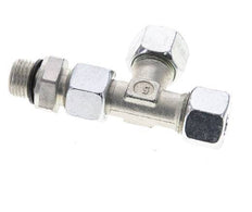 12L & M16x1.5 Zink Plated Steel Right Angle Tee Cutting Fitting with Male Threads 315 bar Adjustable ISO 8434-1