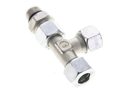 12L & M16x1.5 Zink Plated Steel Right Angle Tee Cutting Fitting with Male Threads 315 bar Adjustable ISO 8434-1