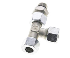 12L & M16x1.5 Zink Plated Steel Right Angle Tee Cutting Fitting with Male Threads 315 bar Adjustable ISO 8434-1