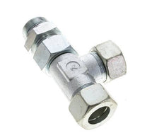 30S & M42x2 Zink Plated Steel Right Angle Tee Cutting Fitting with Male Threads 400 bar Adjustable ISO 8434-1