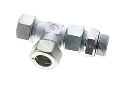 30S & M42x2 Zink Plated Steel Right Angle Tee Cutting Fitting with Male Threads 400 bar Adjustable ISO 8434-1